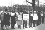 Демонстрация отказников у Смольного Монастыря 23 апреля 1987, Ленинград.
