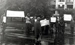 Demonstration of women-refuseniks in Moscow. 1977 or 1978