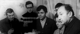 Наум Альшанский произносит тост на про́водах (1971)