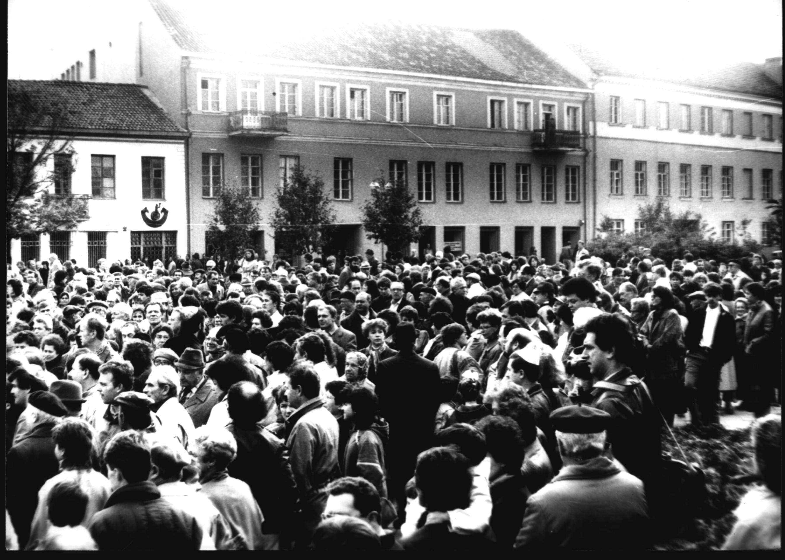 Митинг, проходящий на месте бывшего Малого гетто в Вильнюсе.